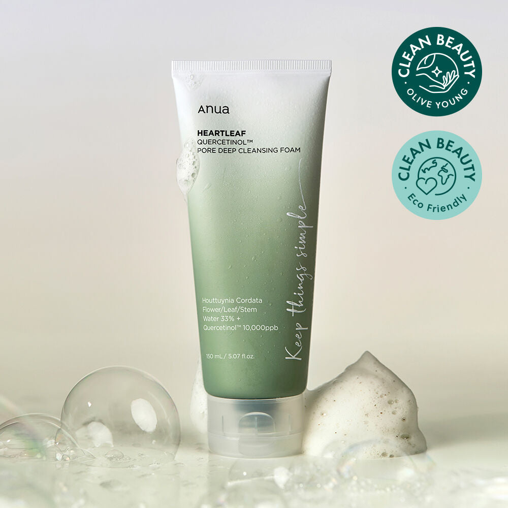 Anua Houttuynia cordata Quercetinol pore deep cleansing foam 毛孔深層清潔洗面奶 150ml oliveyoung優惠