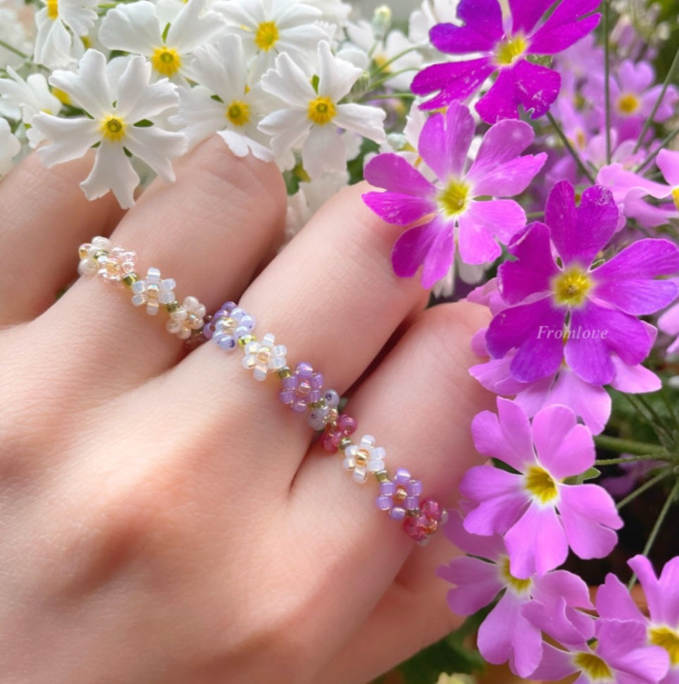 FROM LOVE 🌸Flower series🌸Spring beads flower ring